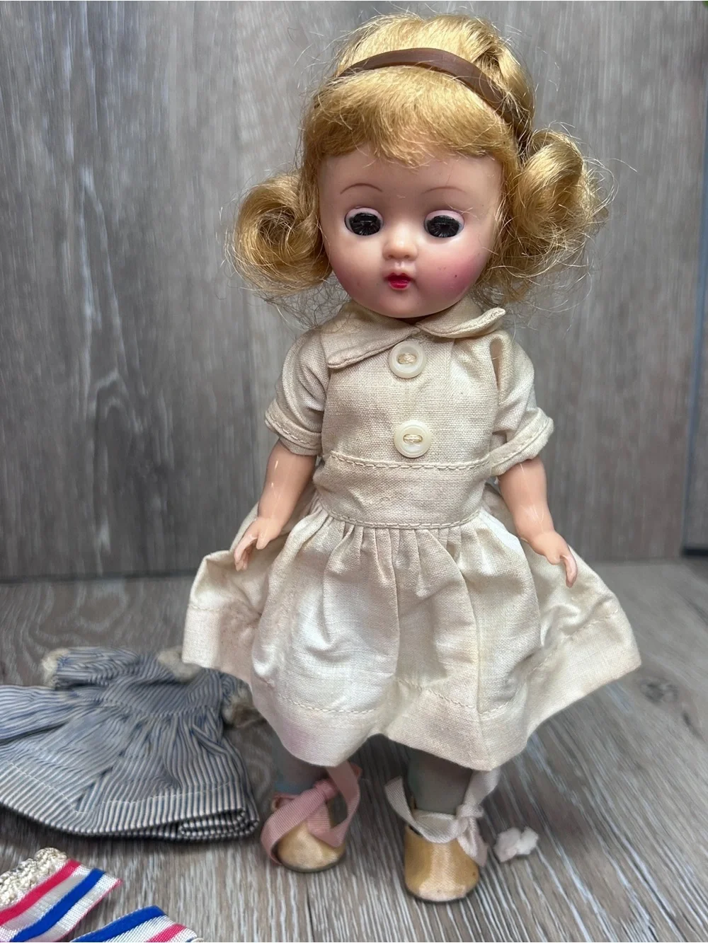 Vintage Vogue Ginny Doll 8” | 1950s Collectible Fashion Doll + Clothing Bundle!